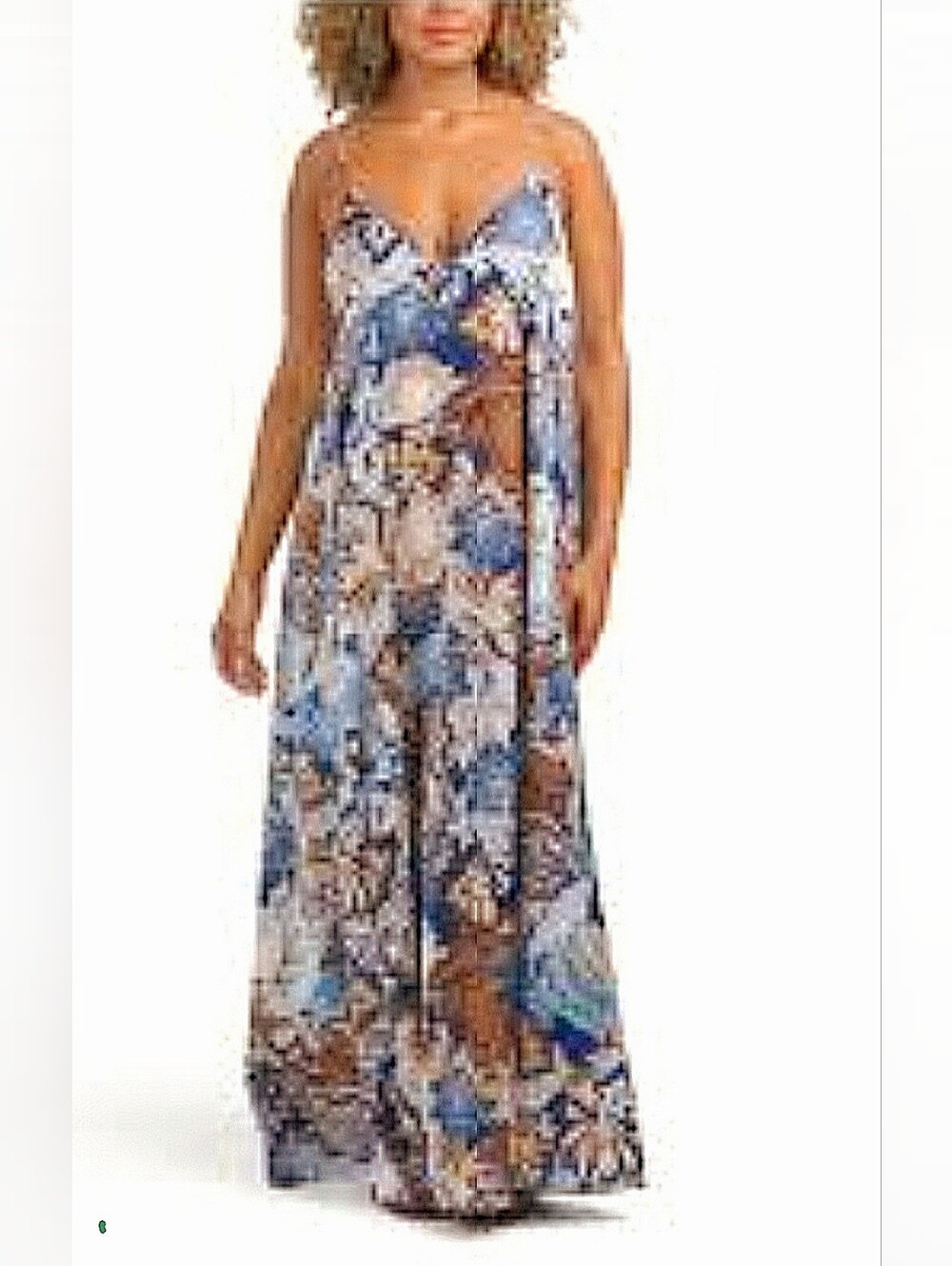 New Tahari Floral Satin Slip Strap Dress, in a Vibrant Palette Women's Size XL